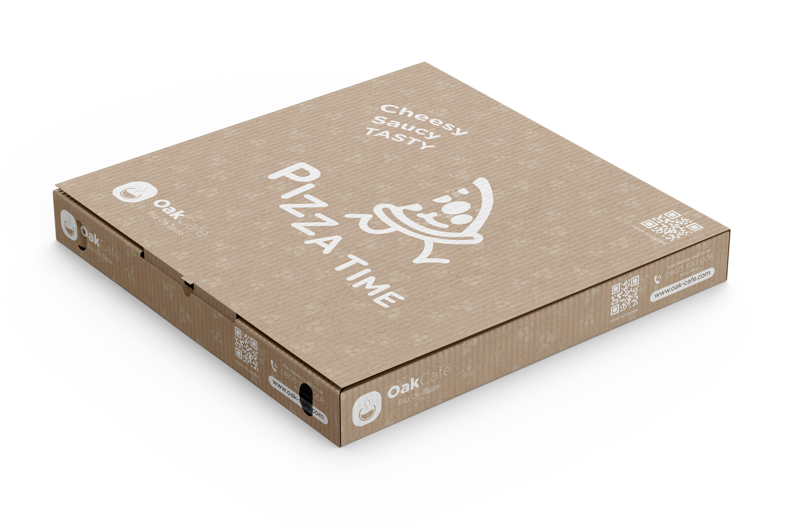 Oak Cafe pizza box