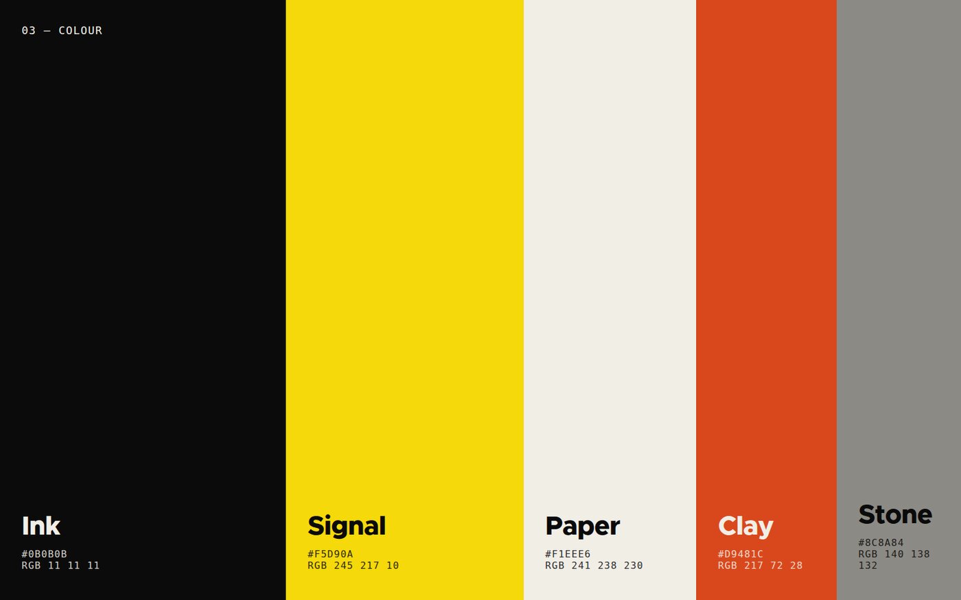 Colour palette